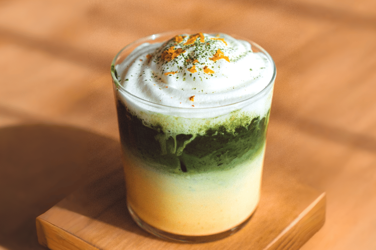 ilustrasi mango matcha creme