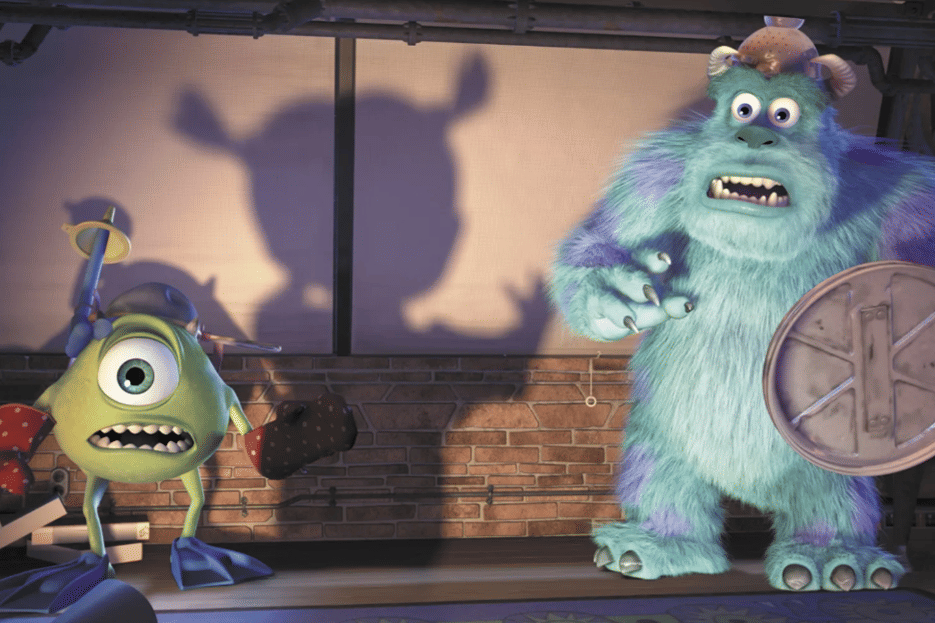 Mike dan Sullivan dalam Monster, Inc.