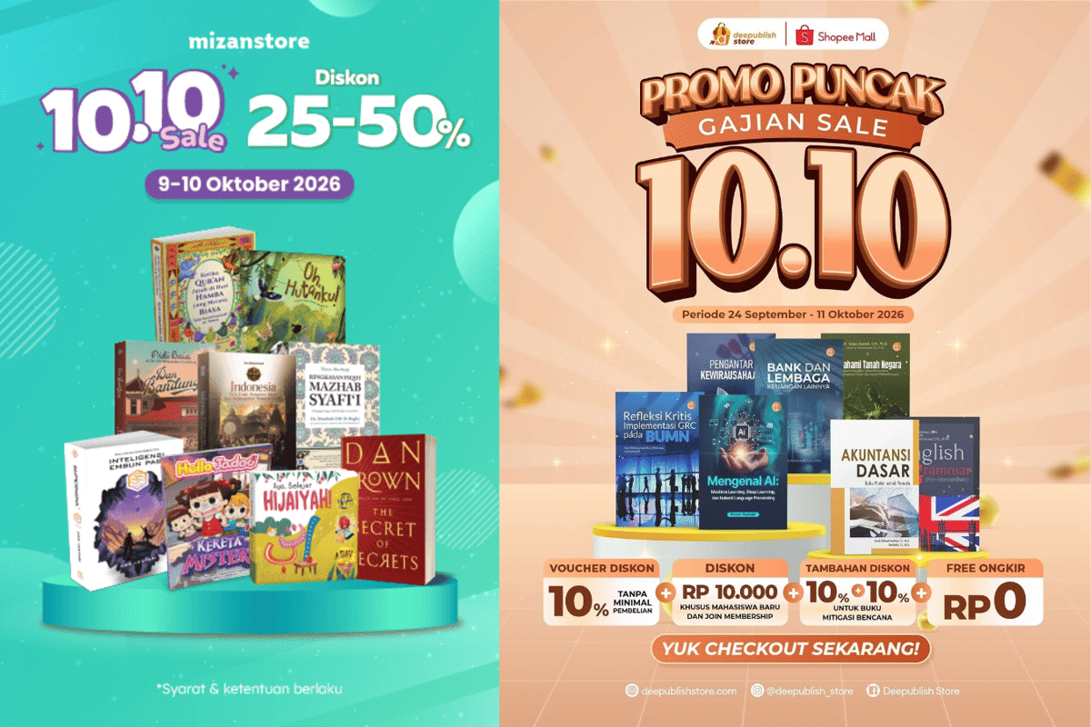 5 Promo Buku 10.10 Oktober 2026, Diskon hingga 50 Persen!