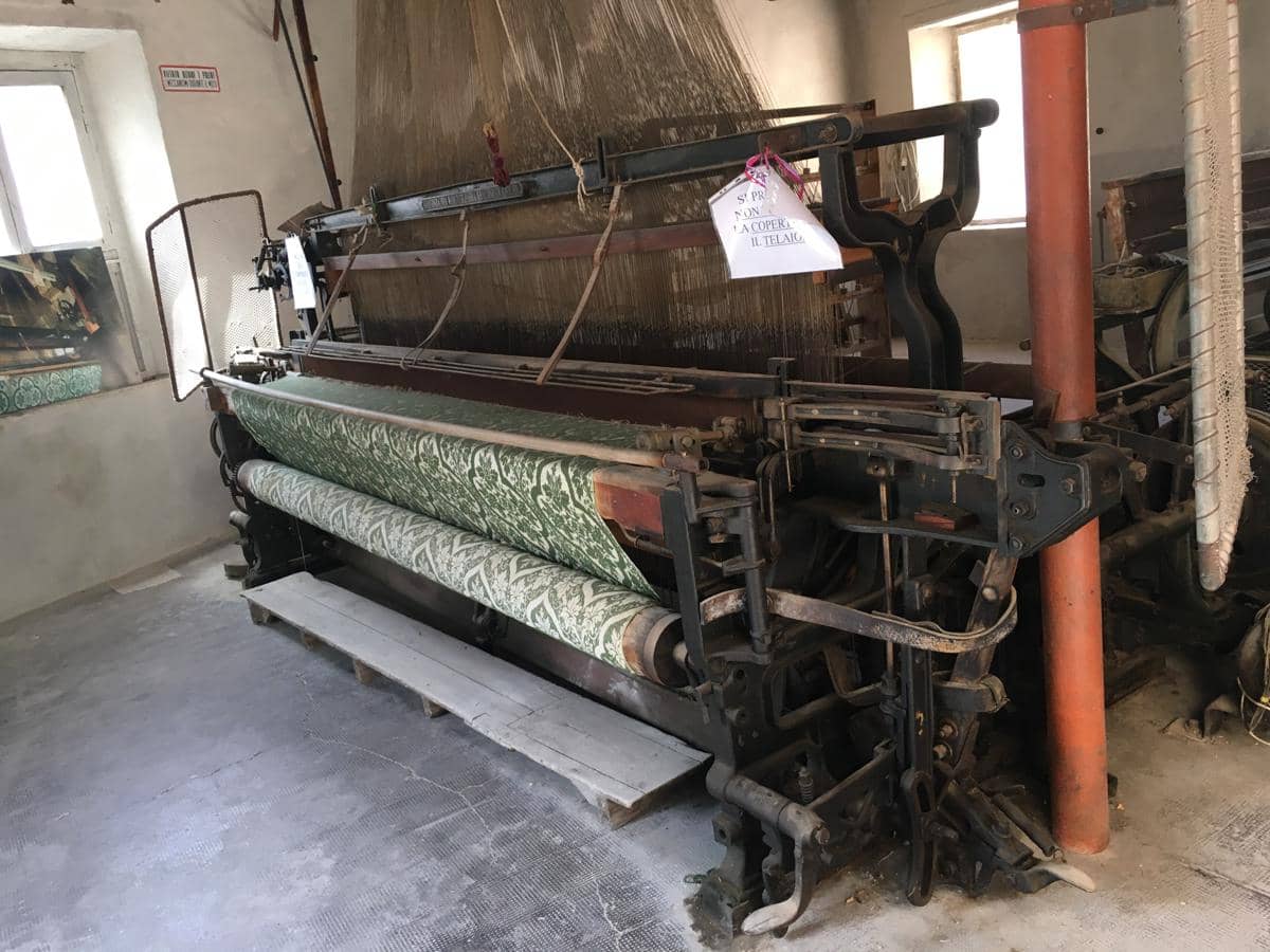 alat tenun peninggalan industri tekstil di Rasiglia