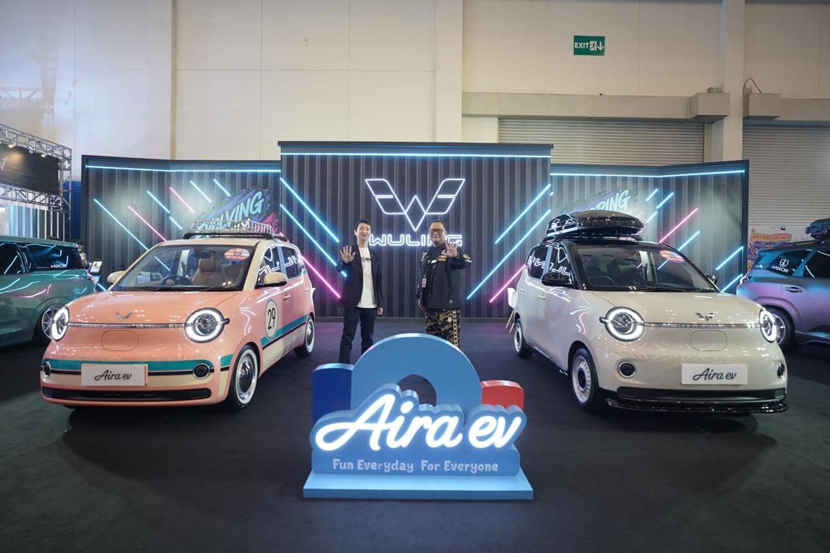 Mobil listrik Wuling Aira EV yang telah dimodifikasi dengan tampilan khusus, didokumentasikan oleh Wuling.