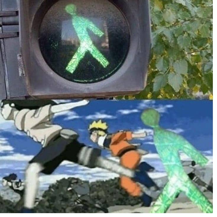 meme anime tentang lampu merah