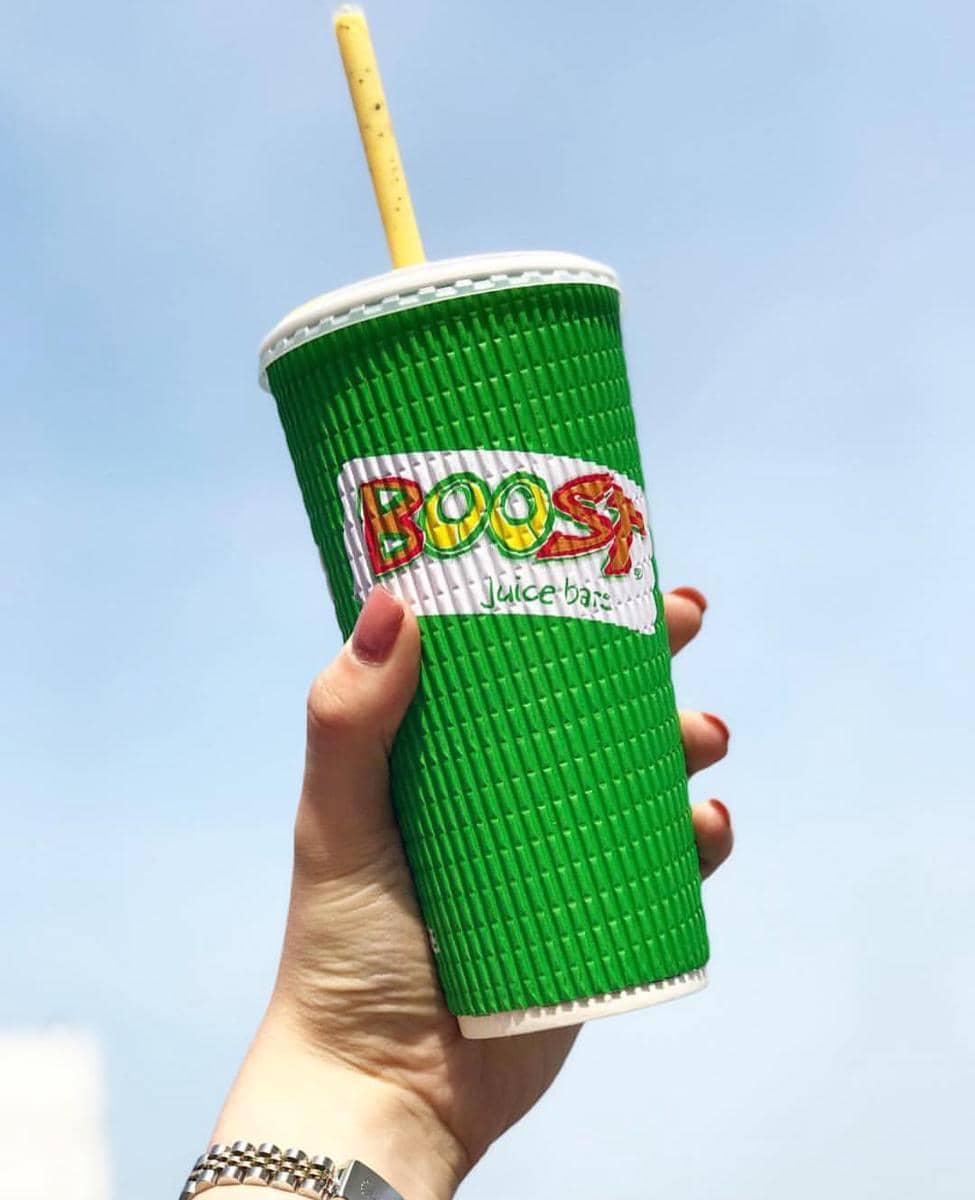menu Boost Juice