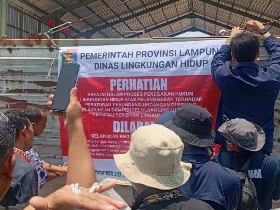 Langgar Aturan Lingkungan, DLH Lampung Segel Pabrik Indo Thai Coco