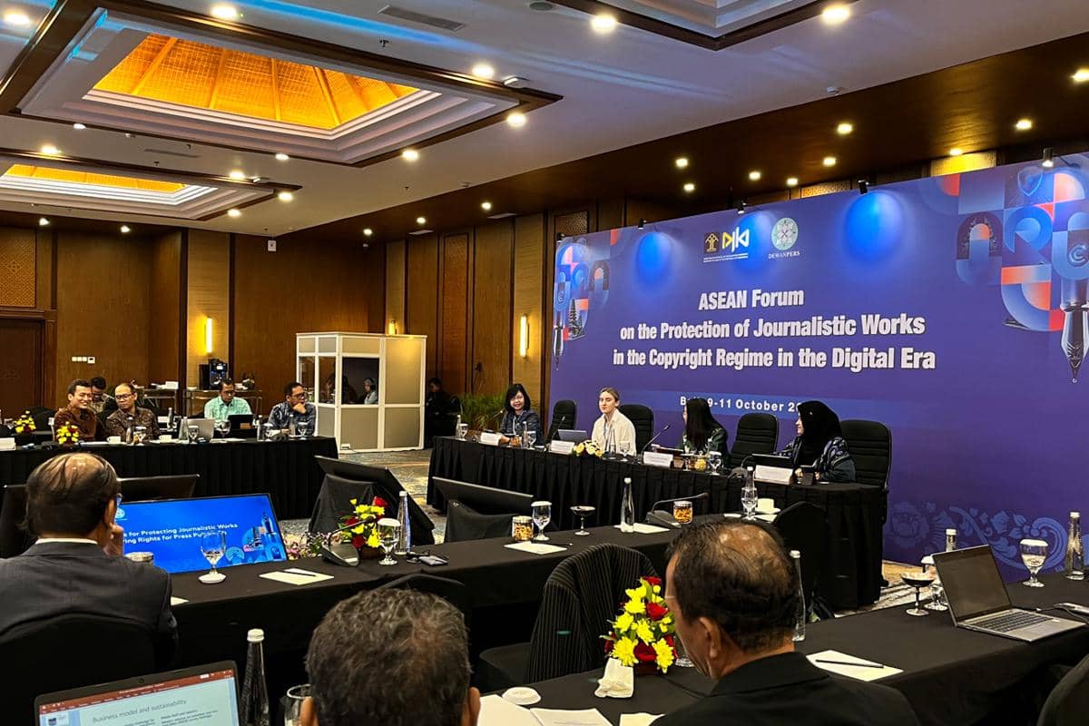 diskusi ASEAN Forum on the Protection of Journalistic Works in the Copyright Regime in the Digital Area (dok.pribadi/Natalia Indah)
