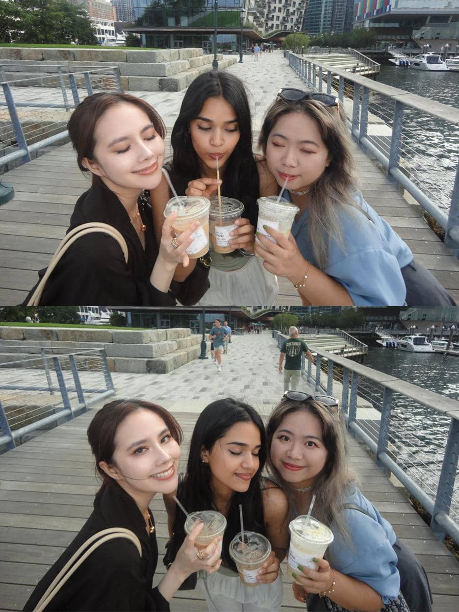Agatha Chelsea hunting buku bareng sahabat di pusat Kota Boston