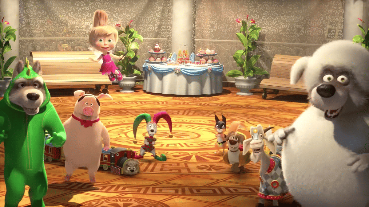 Cuplikan episode Masha and The Bear tentang Halloween