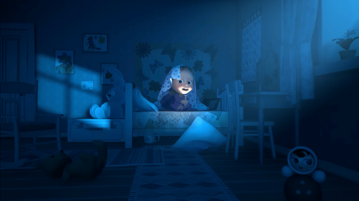 Cuplikan episode Masha and The Bear tentang Halloween