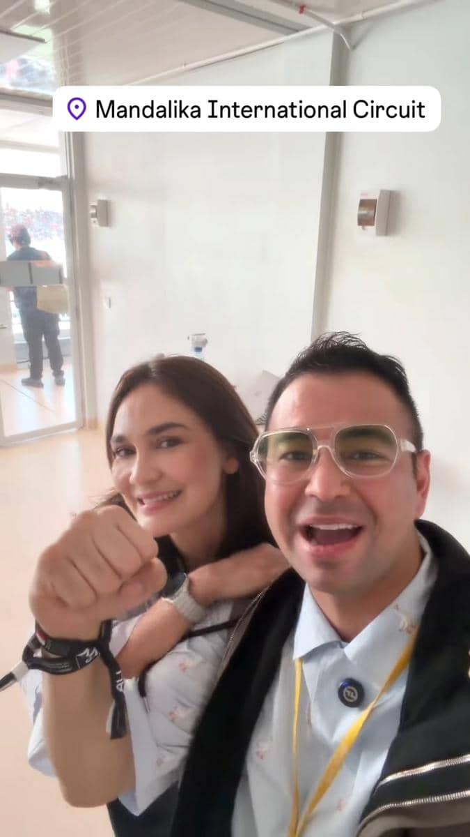 Luna Maya dan Raffi Ahmad di MotoGP Mandalika 2026