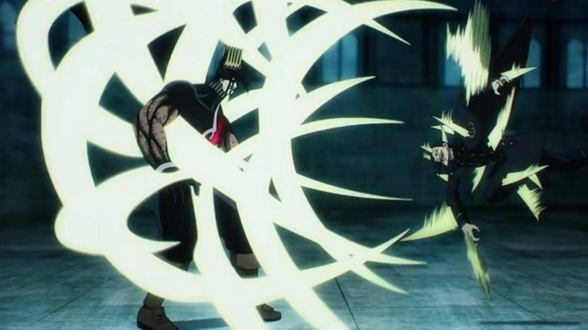 Jack melancarkan serangan ke arah Dante dalam adegan anime Black Clover musim kedua produksi Studio Pierrot.