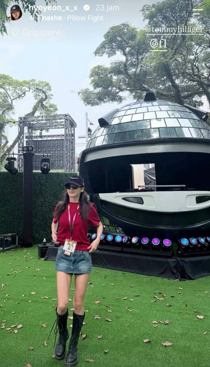 Hyoyeon SNSD nonton Singapore Grand Prix 2026 - F1 Race