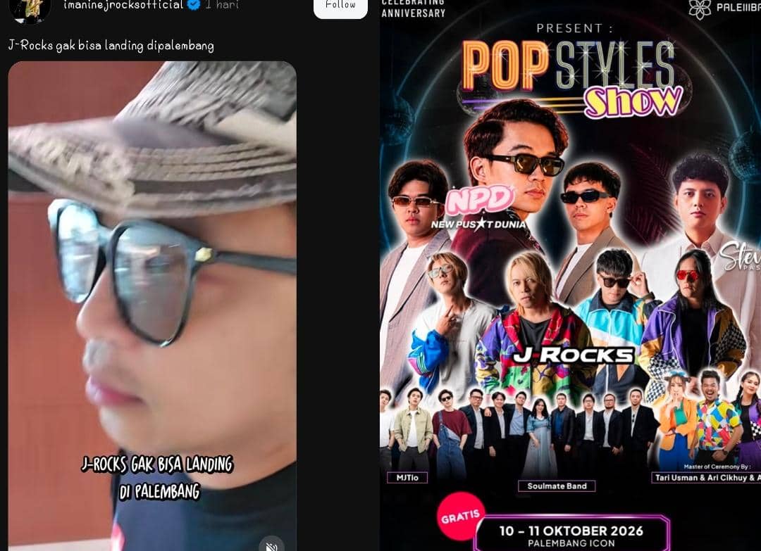 J-Rocks Gagal Mendarat di Bandara SMB II, Bagaimana Konser Pop Styles?