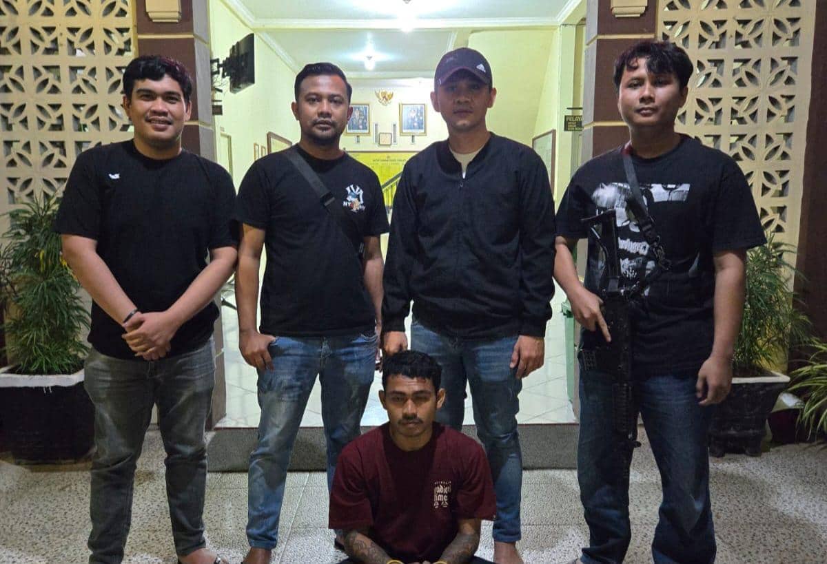 Tersangka berinisial AN alias Gerandong (28) ditangkap di Jalan Sultan Alauddin, Kelurahan Mangasa, Kecamatan Tamalate, Sabtu (10/10/2026)