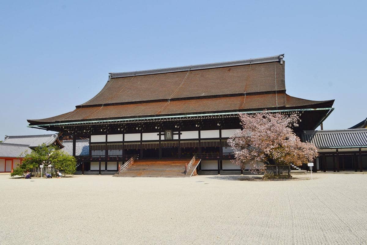 Aula upacara Shishinden di Istana Kekaisaran Kyoto di Jepang Barat