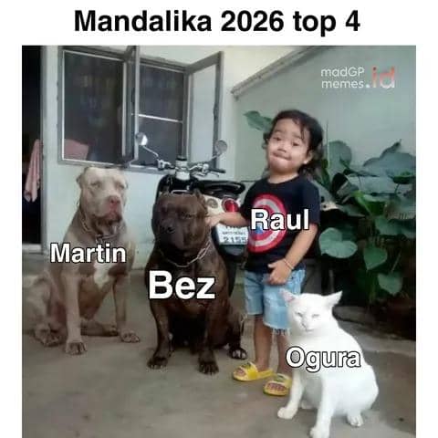 Meme bertema MotoGP Mandalika 2026 yang dibagikan akun Instagram madgpmemes.id dengan nuansa humor balap motor.