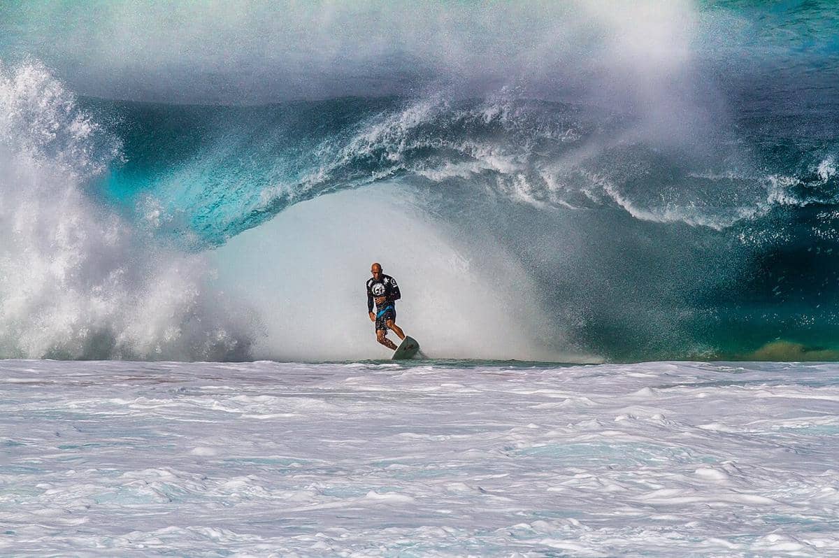potret Pipeline, Oahu, Hawaii Amerika Serikat