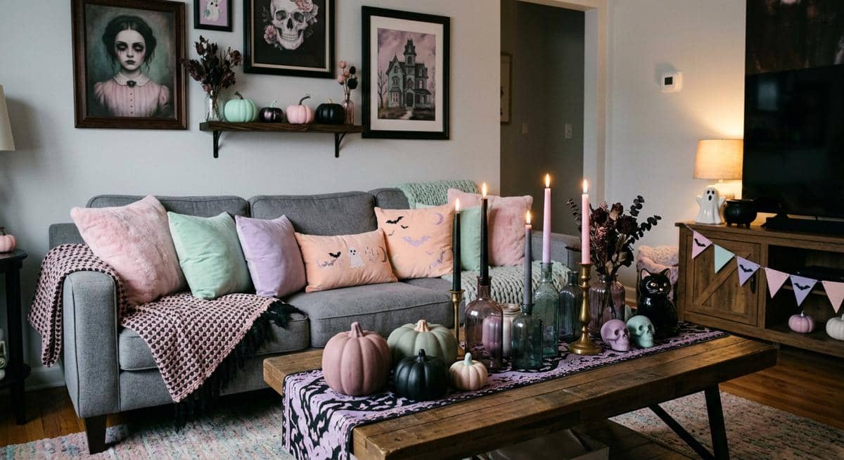 Ilustrasi tren warna dekorasi Halloween 2026