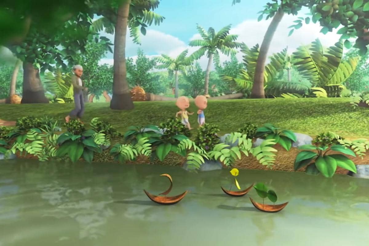 cuplikan Upin & Ipin episode Pokok Seribu Guna 