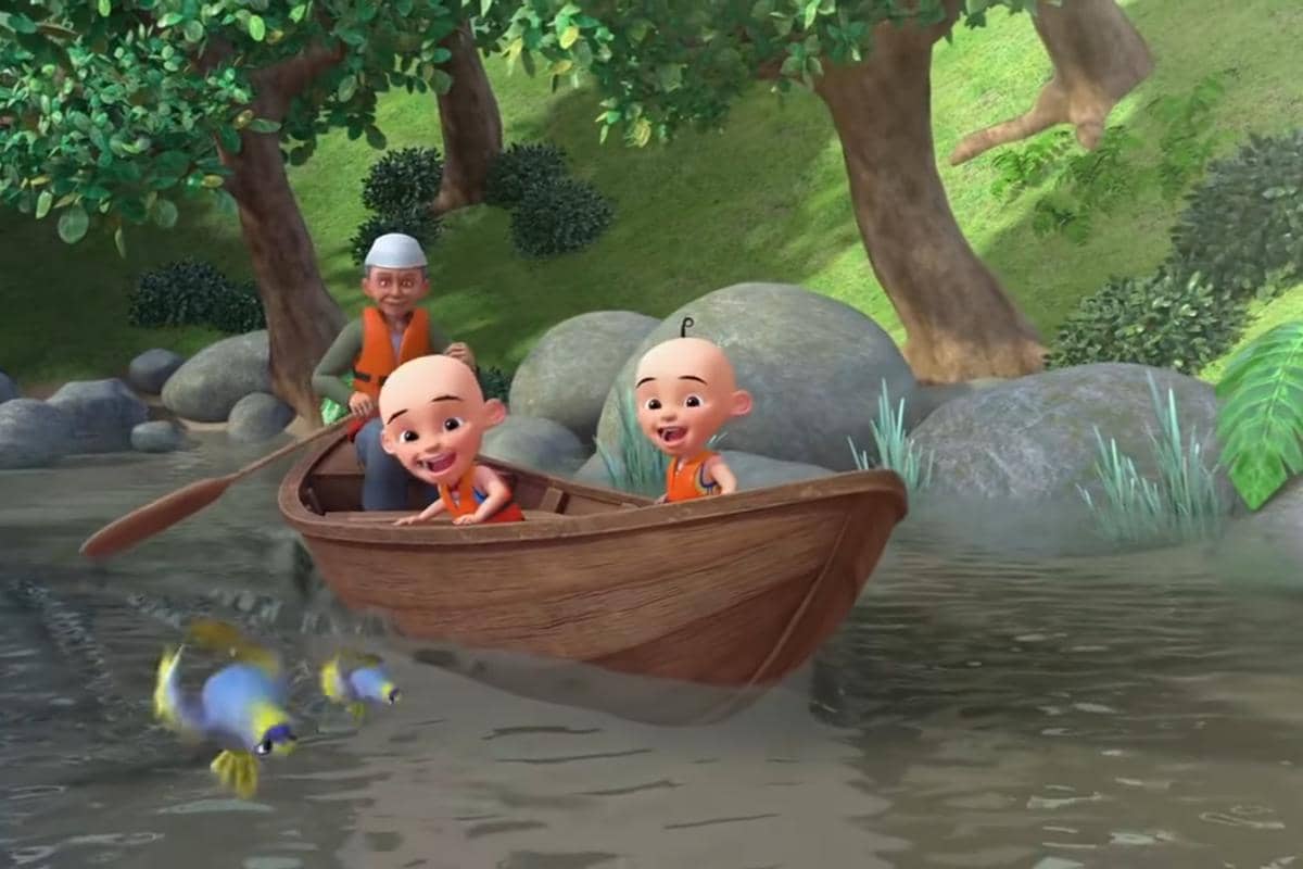 cuplikan Upin & Ipin episode Dayung Laju-laju 