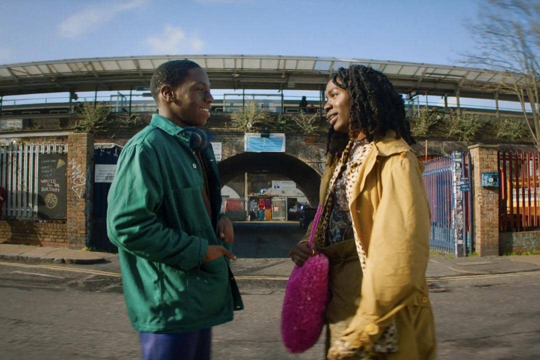 Cuplikan adegan dari film Rye Lane produksi BBC Film, menampilkan bagian cerita dalam tayangan sinema tersebut.