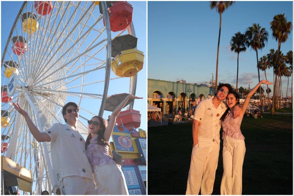 El Rumi dan Syifa Hadju saat Liburan di Santa Monica Pier, Happy!