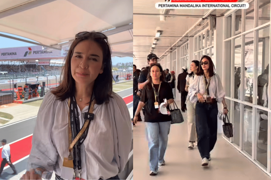 Gaya Luna Maya Menonton MotoGP Mandalika 2026, Effortlessly Chic!