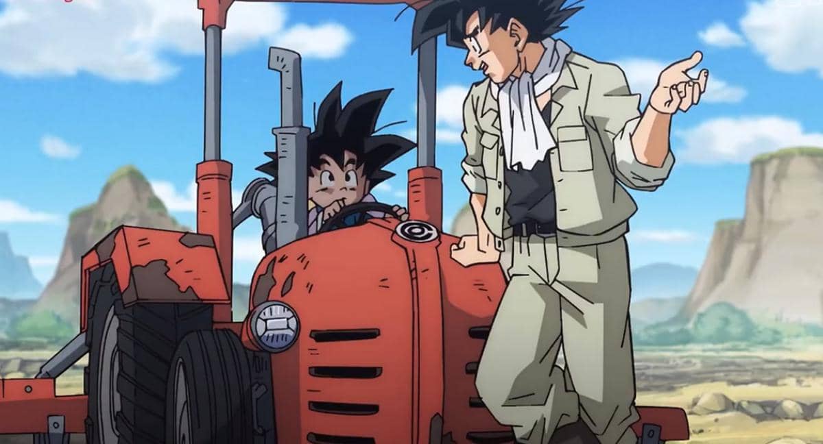 Ilustrasi karakter Goku dan Goten dari Dragon Ball Super: Beerus dalam dokumentasi milik Toei Animation.