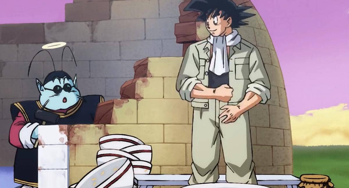 Goku dan Kaio tampil bersama dalam ilustrasi resmi Dragon Ball Super: Beerus yang didokumentasikan oleh Toei.