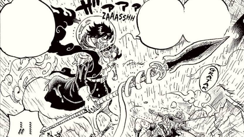 Rimoshifu Killingham tampak unggul saat berhadapan dengan Sanji di medan pertempuran dalam One Piece.