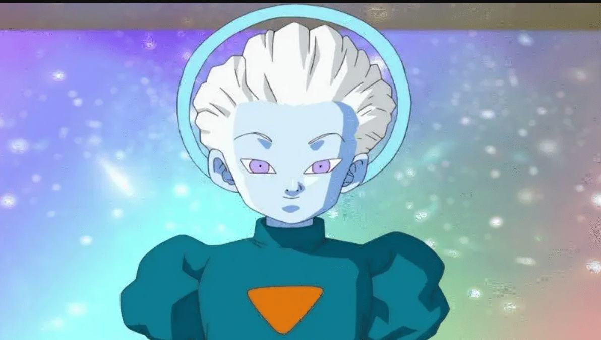 Ilustrasi karakter Grand Priest dari serial Dragon Ball Super karya Akira Toriyama yang diterbitkan Shueisha.