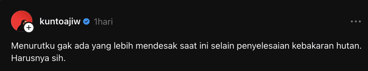 artis bicara soal karhutla