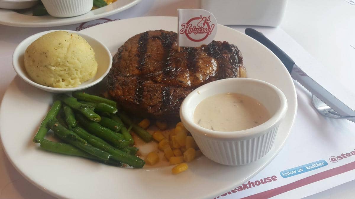 Menu steak Holycow