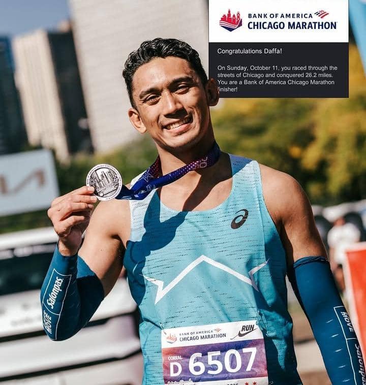Daffa Wardhana ikut Chicago Marathon 2026