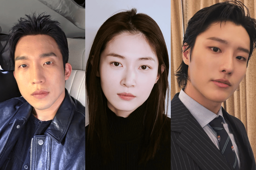 Kolase potret Lee Sang Yi, Park Yu Rim, dan Cho Seungyoun dari akun Instagram masing-masing dengan latar berbeda.