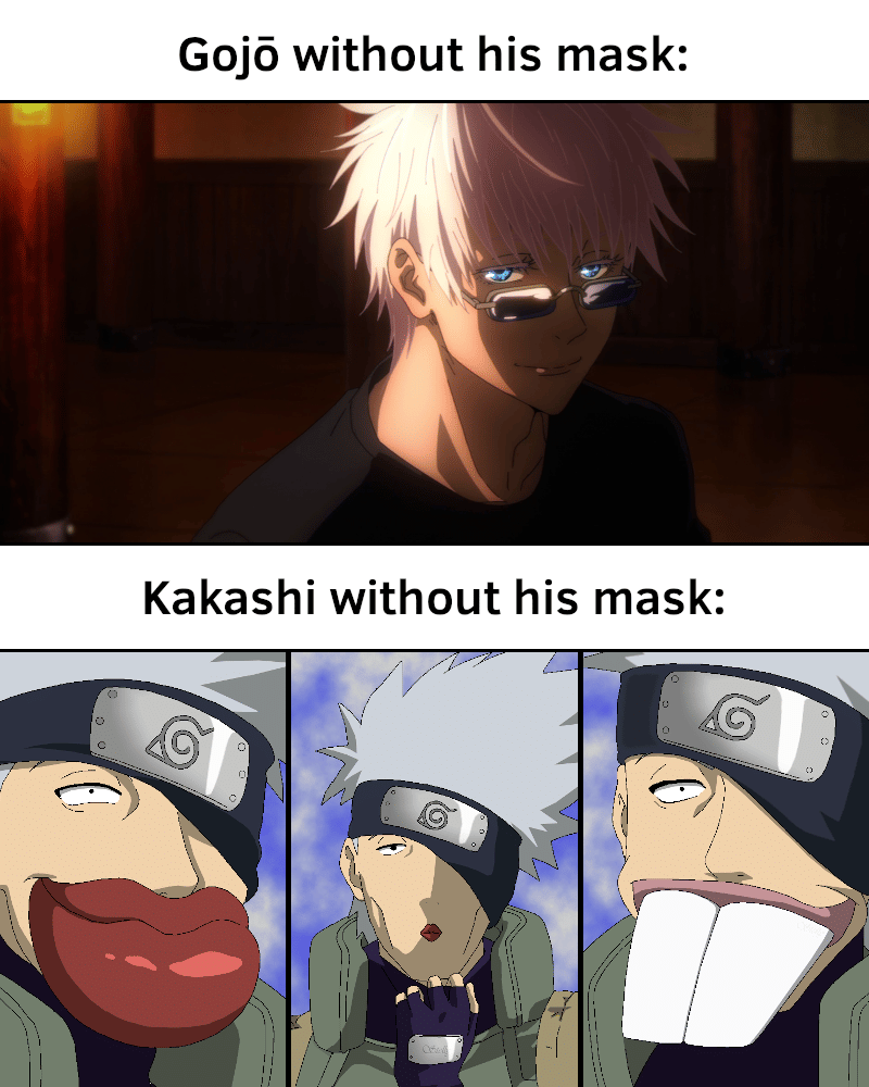 meme Gojo nyasar ke dunia Naruto