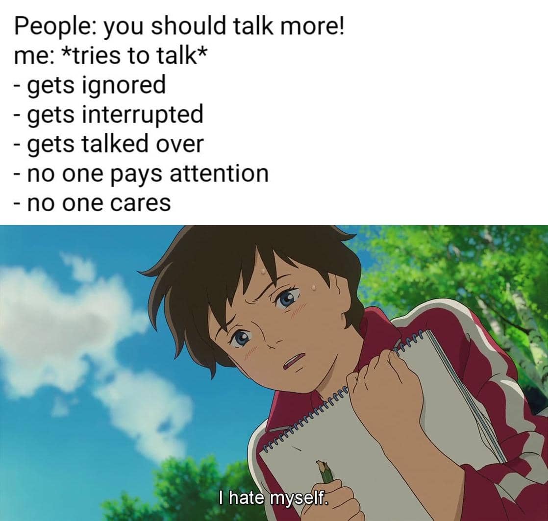 meme anime tentang komunikasi