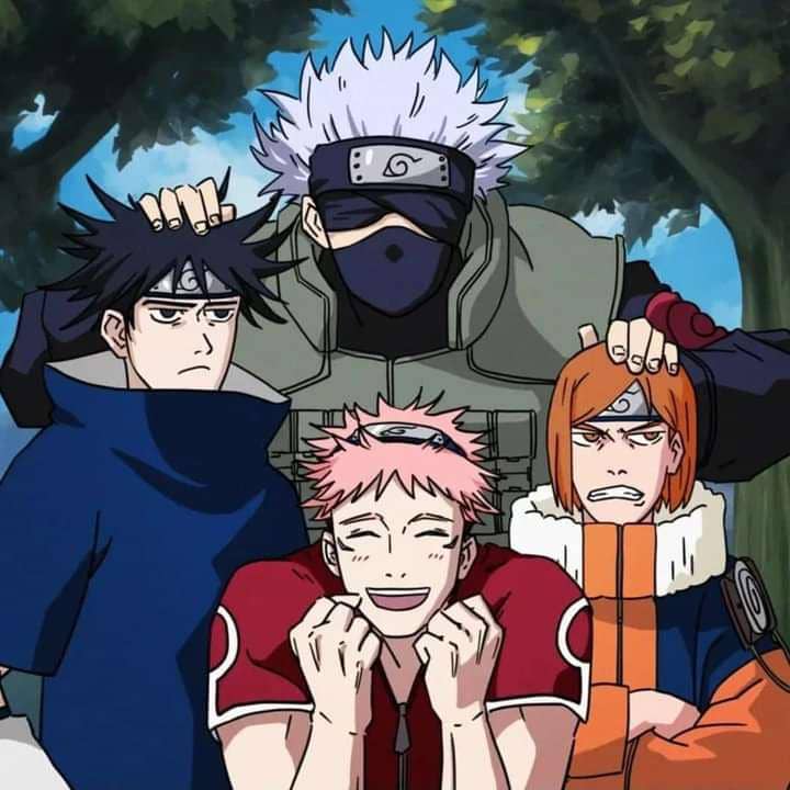 meme Gojo nyasar ke dunia Naruto