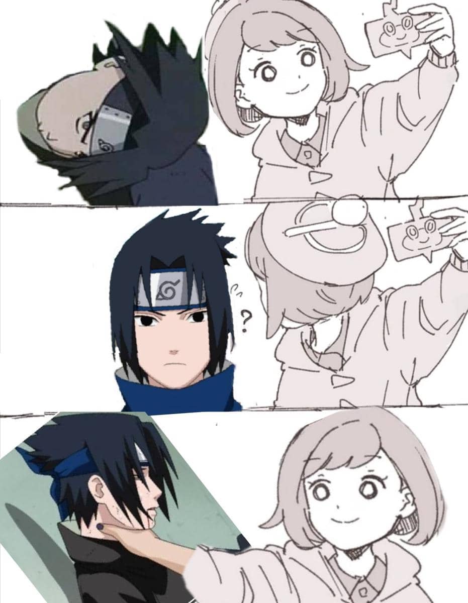 meme anime tentang selfie