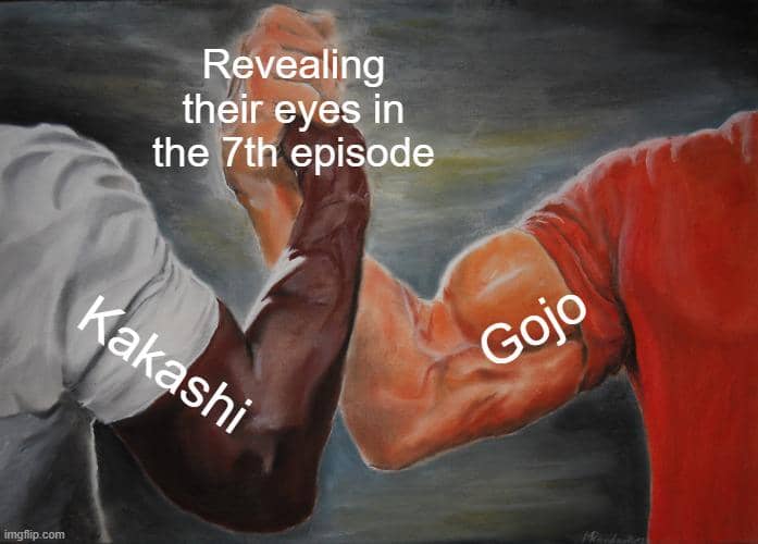 meme Gojo nyasar ke dunia Naruto