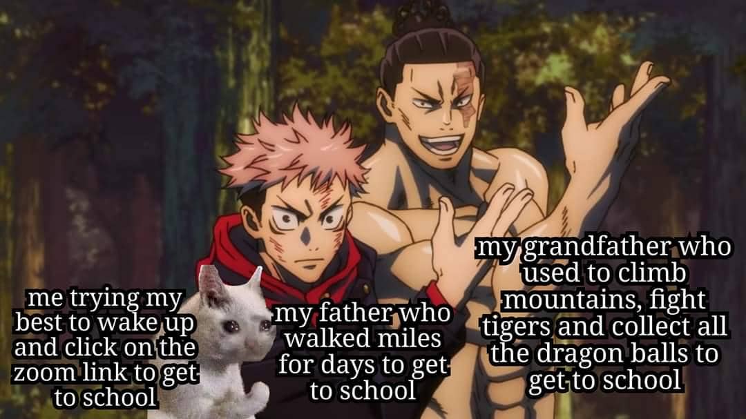 meme anime tentang nenek moyang