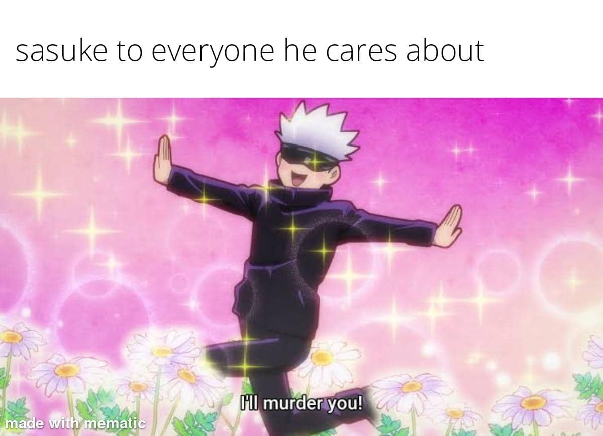meme Gojo nyasar ke dunia Naruto