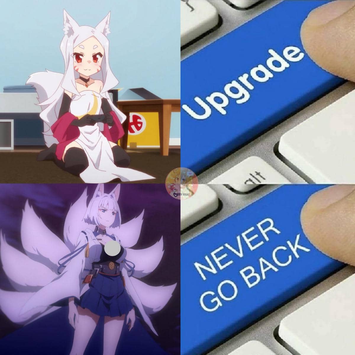 meme karakter anime cewek rubah