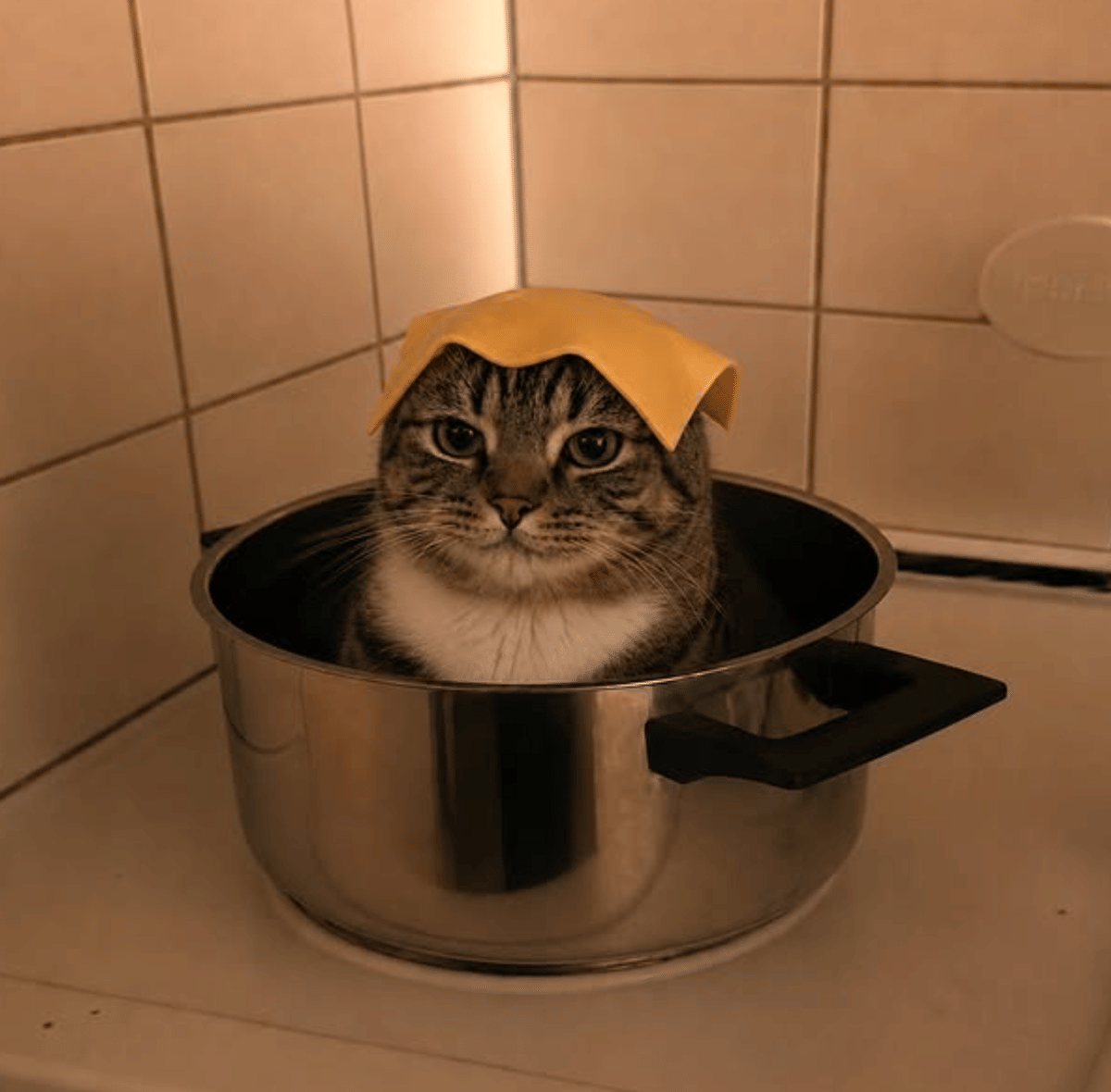 meme kucing dan keju