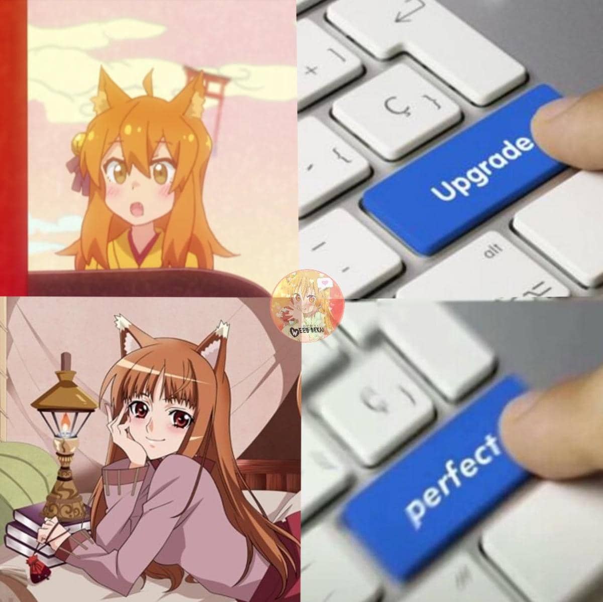meme karakter anime cewek rubah