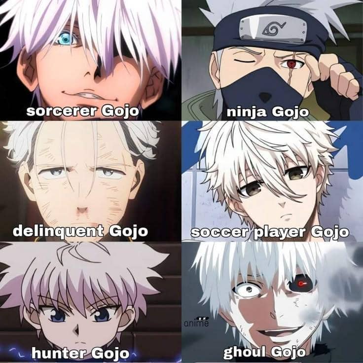 meme Gojo nyasar ke dunia Naruto
