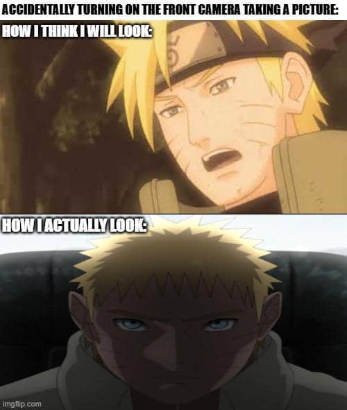 meme anime tentang selfie