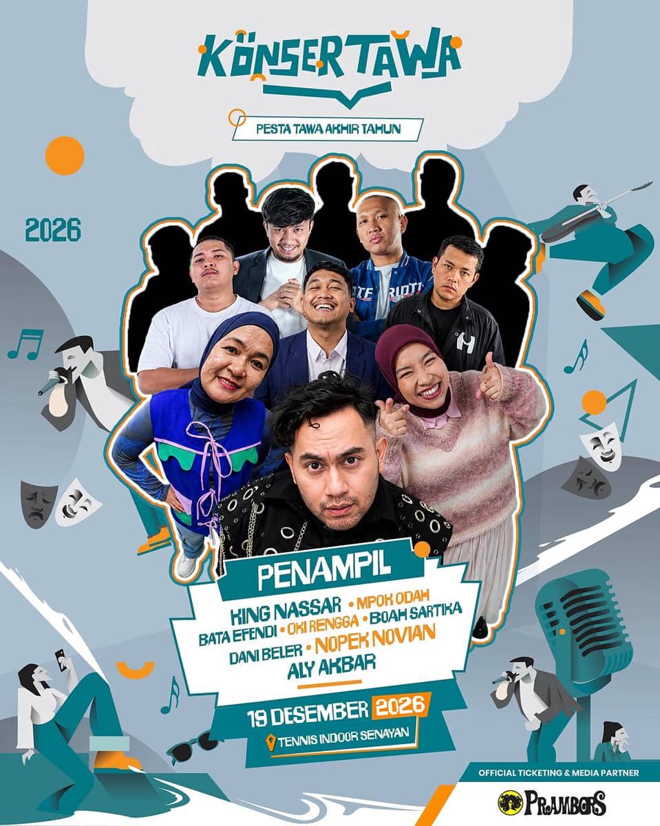 Materi promosi Konser Tawa 2026 yang dibagikan melalui akun Instagram Prambors, memuat informasi acara.