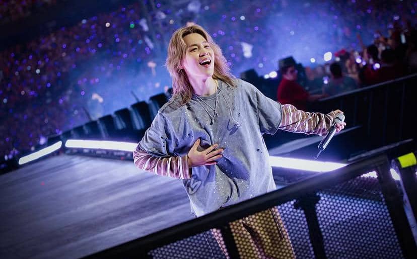 Potret Jimin BTS yang diunggah melalui akun Instagram resmi BTS, menampilkan wajah sang penyanyi secara dekat.