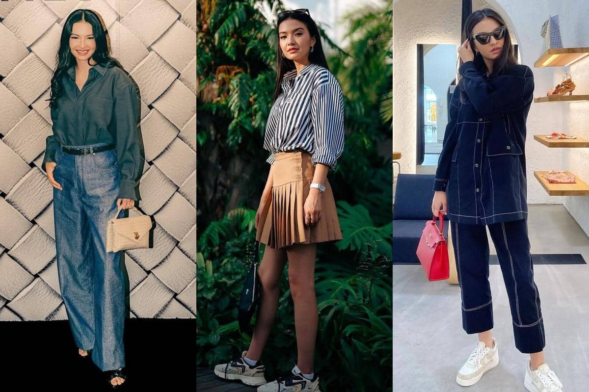 7 Inspirasi Padu Padan Kemeja ala Raline Shah, Gayanya Berkelas!