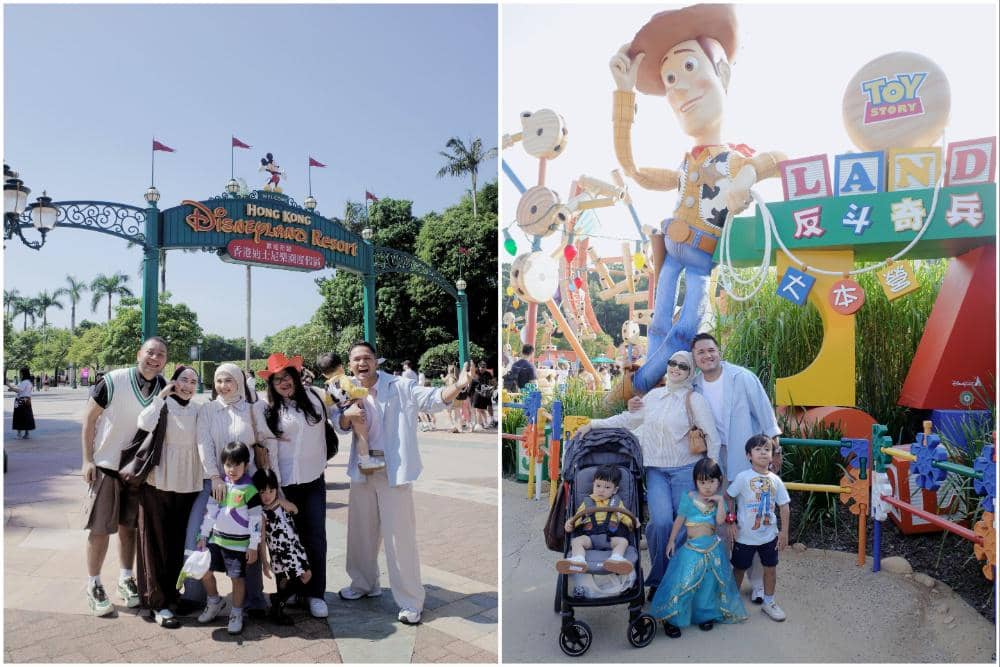 Keluarga Kesha Ratuliu Liburan di Disneyland Hong Kong, Seru!